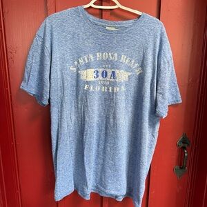 Santa Rosa Beach Delta Heather Blue Graphic Tee